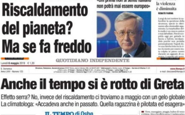 Il negazionismo di alcune testate italiane sull’emergenza climatica