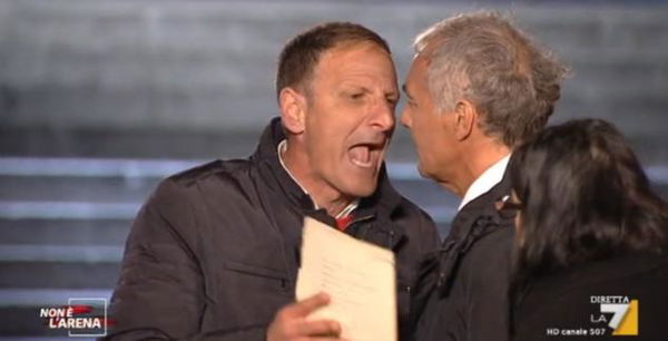 La rissa sfiorata tra Giletti e il sindaco di Mezzojuso | VIDEO