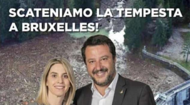 Il manifesto elettorale della candidata leghista che ‘irride’ il disastro in Veneto dello scorso ottobre article-post