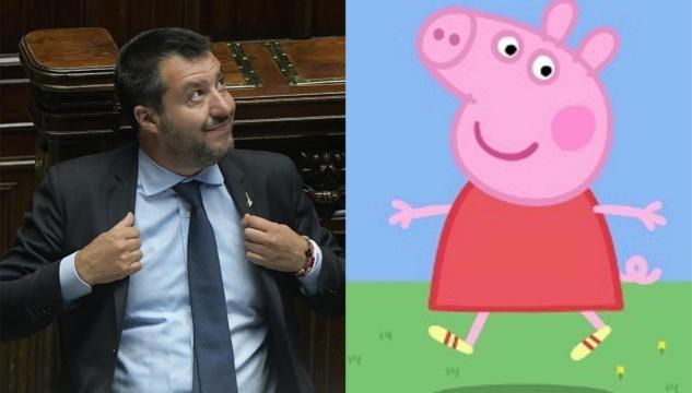 Salvini e Peppa Pig
