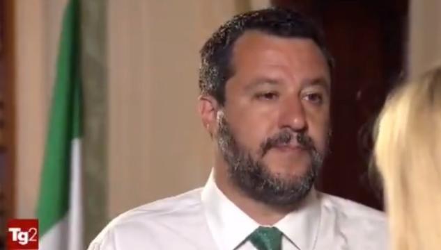 Tg2, Falso Record Salvini