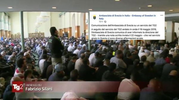 L’attacco dell’ambasciata di Svezia al Tg2 per il servizio sui «60 quartieri fuori controllo dove vige la sharìa»
