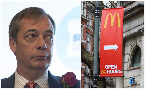 Scozia, vietata al McDonald’s la vendita milkshake durante i comizi di Nigel Farage
