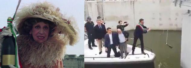 Pisa: Inaugurazione del canale da film, di Fantozzi però