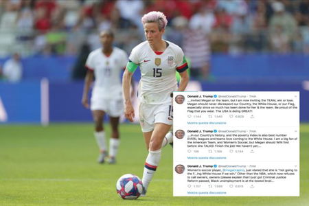 Mondiali femminili, Trump si arrabbia con la calciatrice che «non andrà alla fottuta Casa Bianca». Ma sbaglia a taggarla article-post