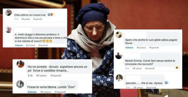 Emma Bonino ha un malore e i social vomitano il solito odio