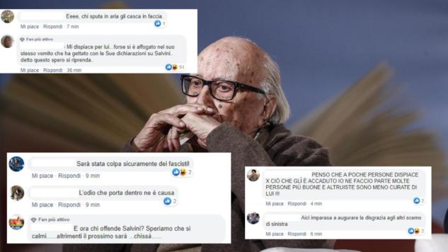 Gli insulti ad Andrea Camilleri dopo il suo malore: «Starà affogando nel suo vomito» article-post