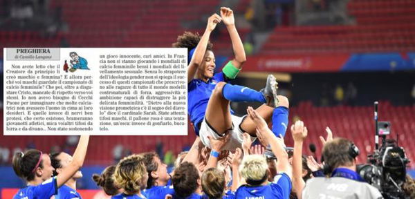 La preghiera de Il Foglio: «Bucare il pallone femminile» perché espressione della teoria Gender e del diavolo
