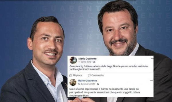 Dal passato del nuovo sindaco leghista di Potenza gli insulti a Salvini