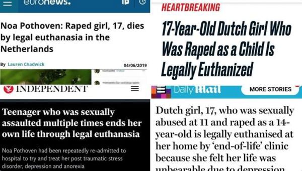 La vera storia di Noa Pothoven raccontata dalla fonte originale