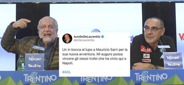 La bufala del tweet di De Laurentiis che augura a Sarri di vincere «zero titoli»