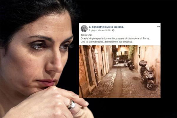 La pagina Facebook che maledice Virginia Raggi e le augura il decesso