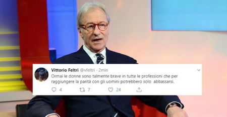 L’ennesimo tweet sessista (e con doppio senso sessuale) di Vittorio Feltri article-post