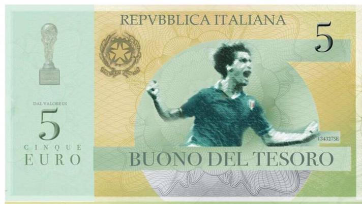 Minibot, il celebre urlo di Tardelli finisce sulla banconota da 5 euro