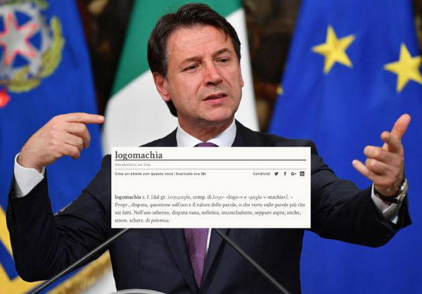Quando Giuseppe Conte ha deciso di confondere le acque con la parola «logomachia»
