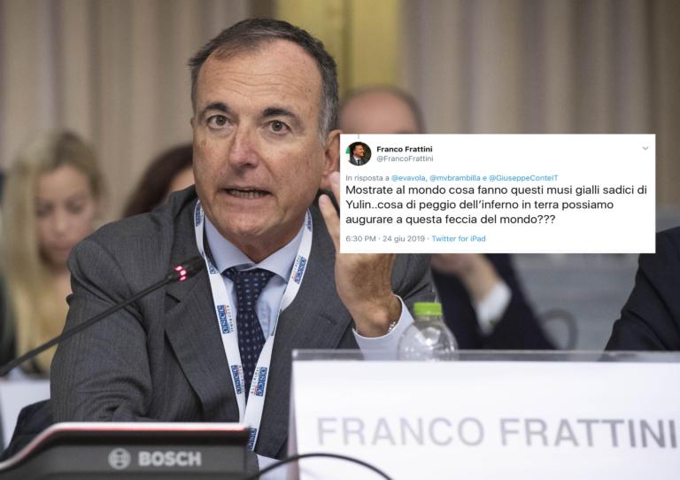 Il tweet di Frattini su «quei musi gialli di Yulin»