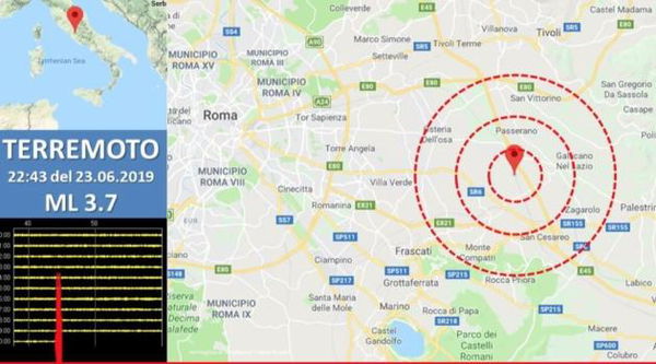 Roma, terremoto di 3.7 distintamente avvertito: epicentro a Colonna