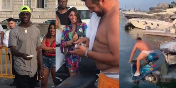 Balotelli denunciato per la bravata dal molo di Mergellina