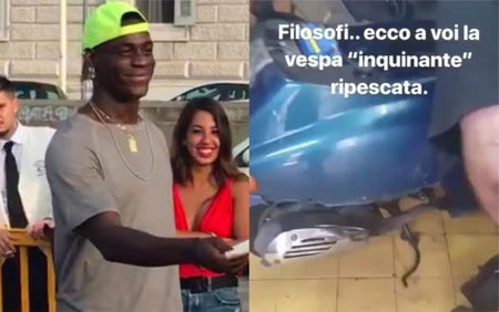 Dopo la ‘Balotellata’ dello scooter in mare, Balotelli replica a chi lo ha criticato: «Siete tutti filosofi» article-post