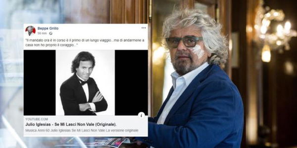Beppe Grillo trolla il «mandato zero» sulle note di Julio Iglesias
