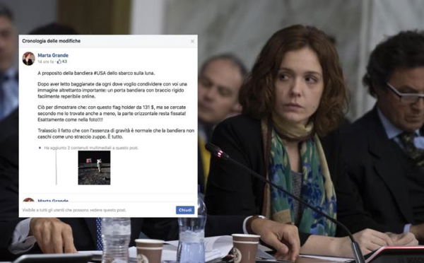La deputata M5S e il post (modificato) dell’assenza di gravità sulla Luna