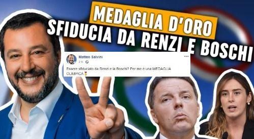 Salvini: «Sfiducia da Renzi e Boschi? Una medaglia». L’ultima volta che lo disse chiese, poi, l’immunità article-post