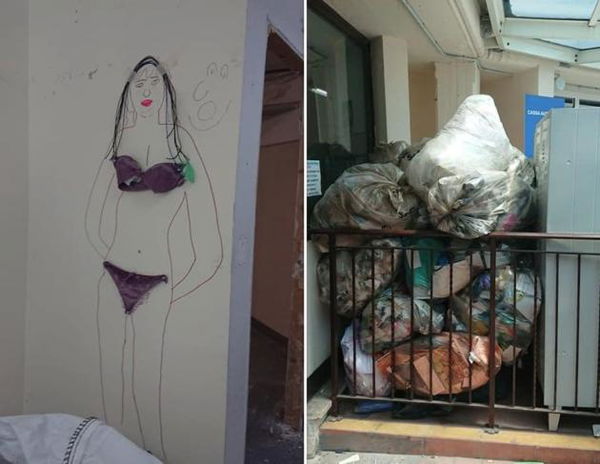 Roma, espongono l’intimo di una dipendente dell’Ospedale San Carlo di Nency