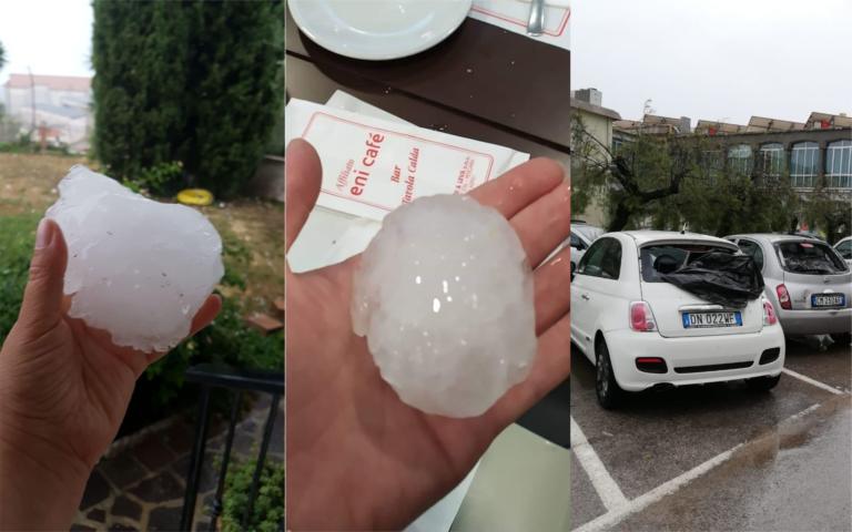Panico a Pescara: piovono chicchi di grandine grossi coma arance | VIDEO