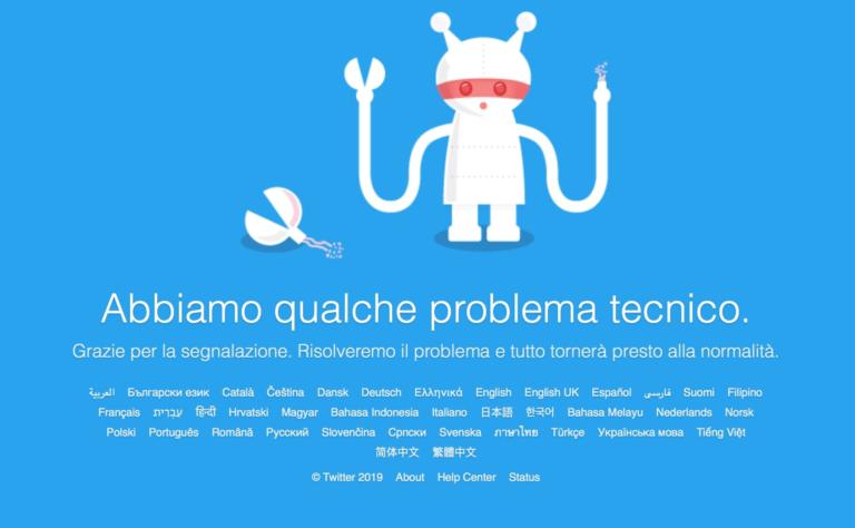 Ogni tanto è anche «Twitter down»
