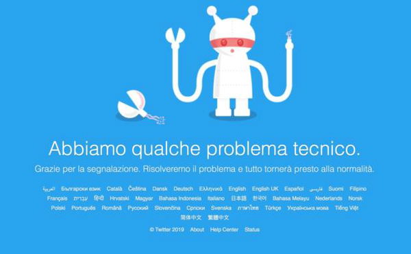Ogni tanto è anche «Twitter down»