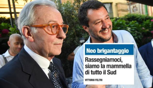 Autonomia, Feltri attacca Conte e Di Maio: «I terroni vogliono essere mantenuti dal Nord». E parla di neo brigantaggio