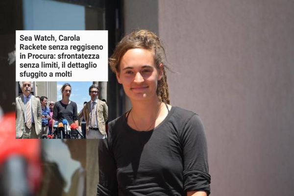 Per Libero, Carola Rackete senza reggiseno in procura è un caso