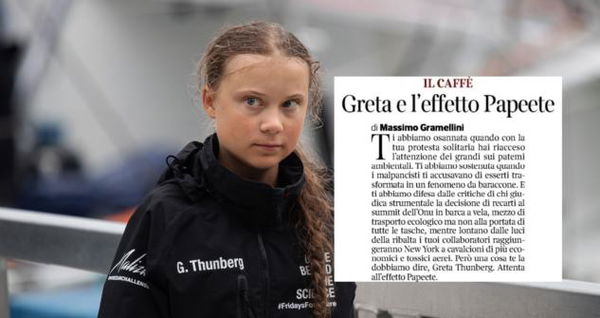 Gramellini ‘sgrida’ Greta Thunberg: «Attenta, rischi l’effetto Papeete»