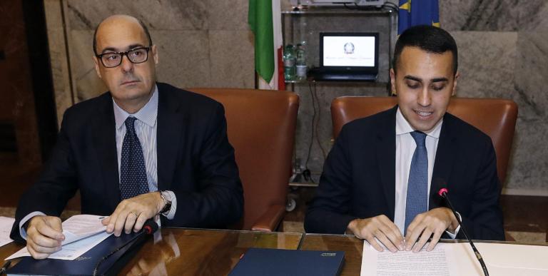 L’incontro a Palazzo Chigi tra Di Maio e Zingaretti