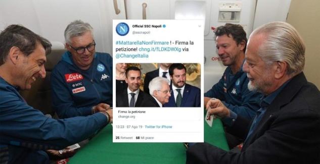 Il Napoli fa un tweet contro Salvini. Poi fa un passo indietro