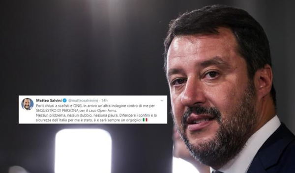 Open Arms, Salvini annuncia: «Sarò indagato per sequestro di persona»