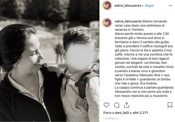 La compagna di Di Battista racconta: «Hanno detto che mio figlio è orribile in autogrill, trasformano divergenza politica in odio»