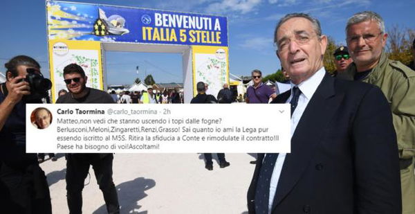 Carlo Taormina paragona Berlusconi, Meloni, Zingaretti, Renzi e Grasso a «topi che stanno uscendo dalle fogne»