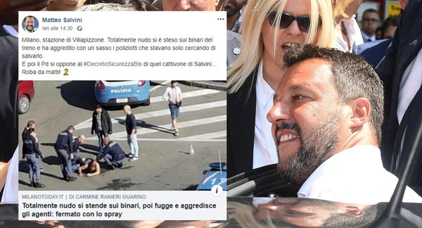 Salvini mette alla gogna social un uomo che stava tentando il suicidio