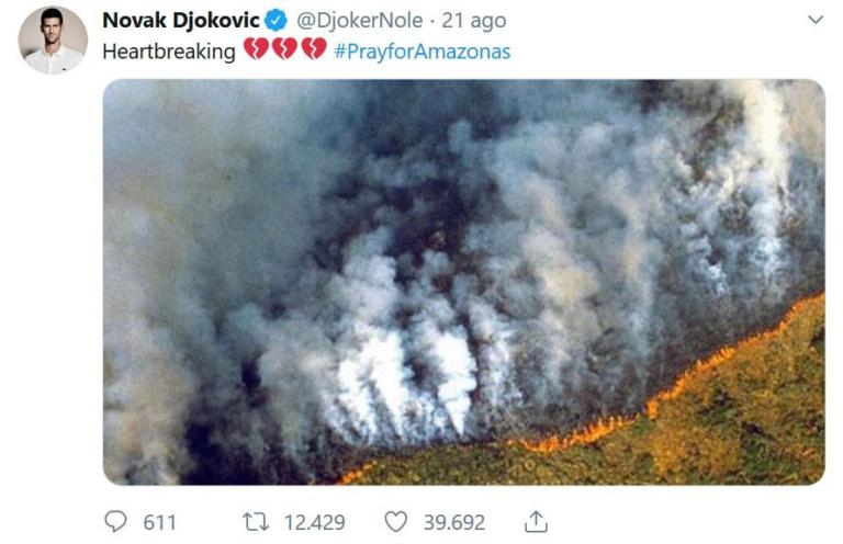 L’Amazzonia brucia ma attenti alle foto ‘fake’: anche Djokovic e Macron cadono nell’errore