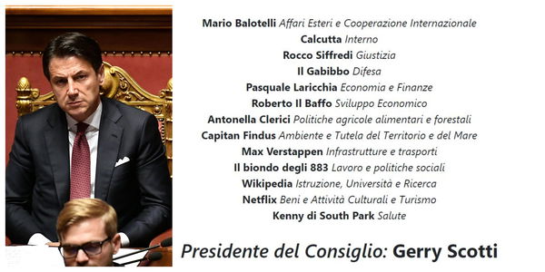 La soluzione alla crisi arriva dal web, con il Generatore automatico di Governi Gerry Scotti diventa premier