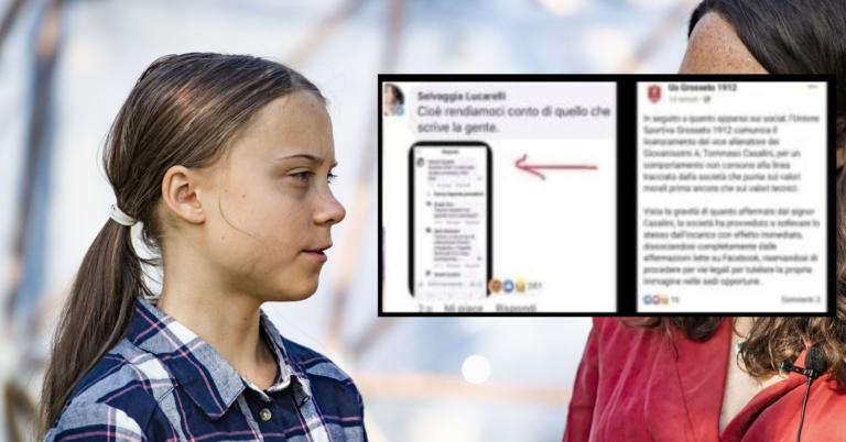 Il Grosseto chiede lo stop alla gogna mediatica contro l’allenatore licenziato per aver insultato Greta Thunberg