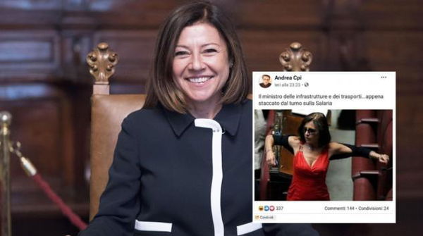 Il coraggio del membro di CasaPound che prima insulta Paola De Micheli e poi cancella il suo profilo