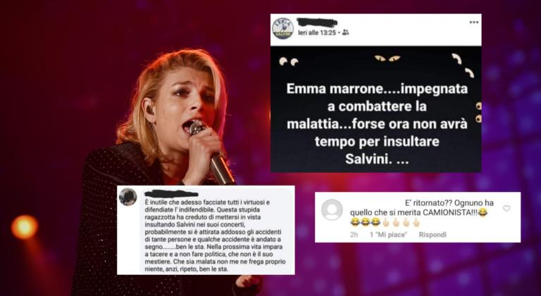 I nuovi insulti a Emma Marrone dopo l’annuncio della malattia: «Almeno ora non parla più di Salvini»
