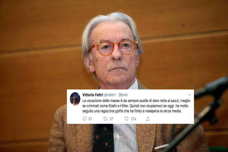 Vittorio Feltri ha paragonato Greta Thunberg a Hitler o a Stalin