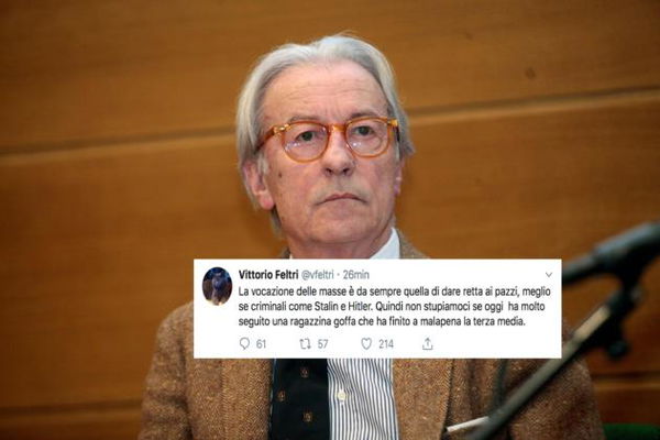 Vittorio Feltri ha paragonato Greta Thunberg a Hitler o a Stalin