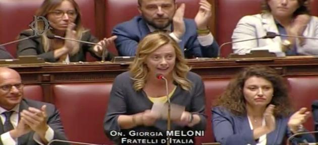 Giorgia Meloni: «Di Maio a Scilipoti fa le scarpe, governo nasce per fare presidente della Repubblica Prodi» article-post