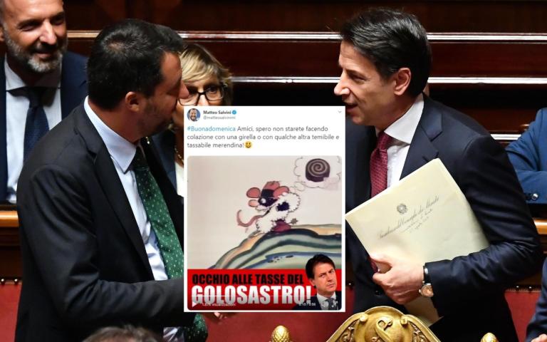 Matteo Salvini dà un nuovo soprannome a Giuseppe Conte: «Il golosastro»