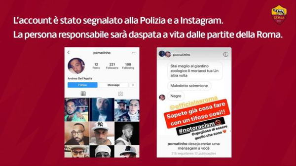 La Roma daspa a vita il ‘tifoso’ che ha insultato Juan Jesus con frasi razziste