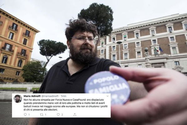 Adinolfi sul blocco Facebook di Casapound: «Non si chiudono i profili di chi si presenta alle elezioni»